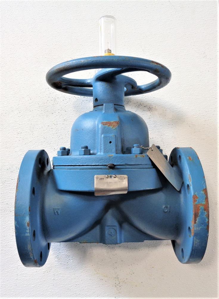 ITT Dia-Flow 4" 150# Lined Diaphragm Valve 4-2538-M-903